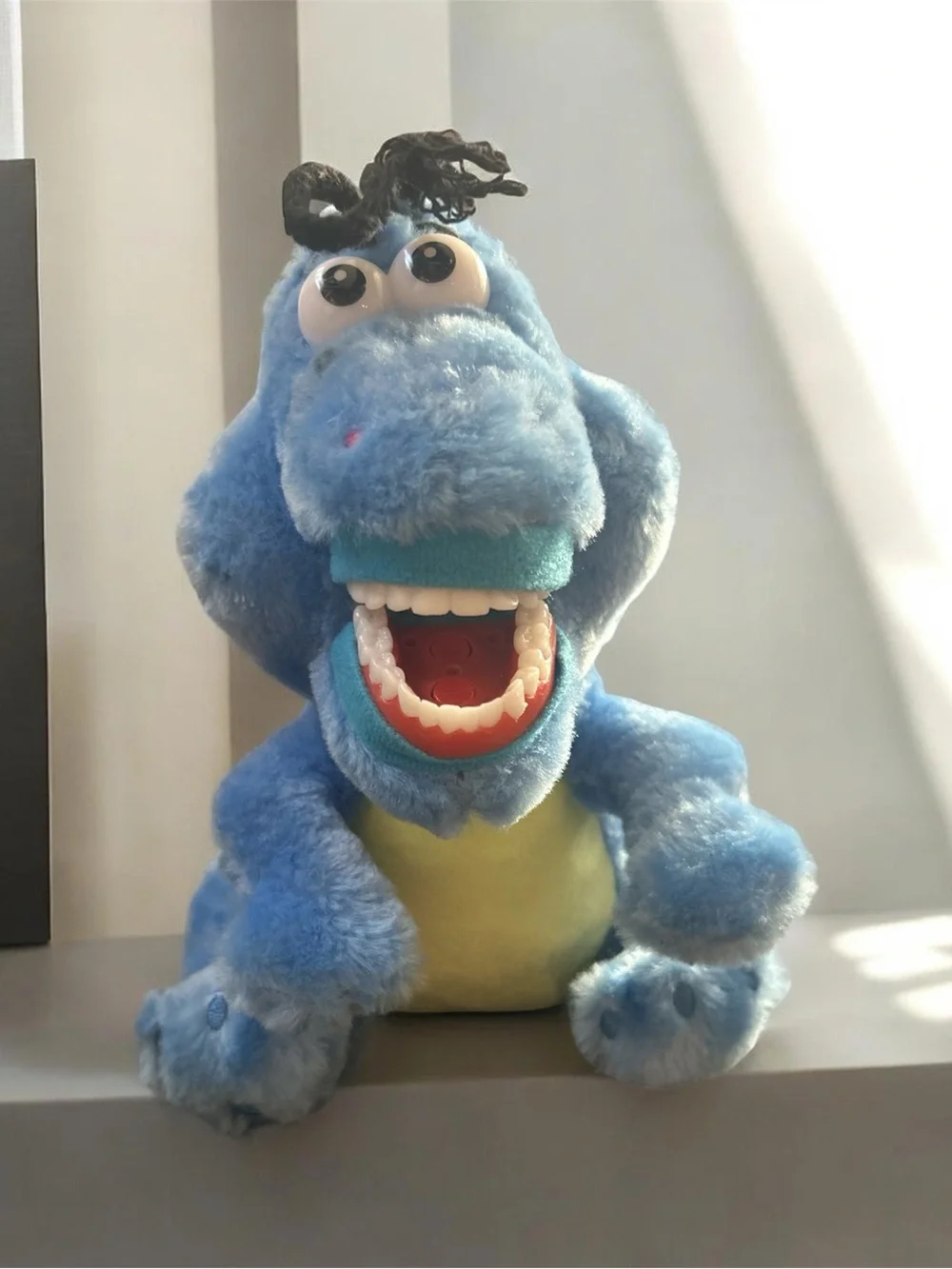 SmileMakers Rex The Dinosaur Dental Plush Puppet Teaching Aid Missing Brush